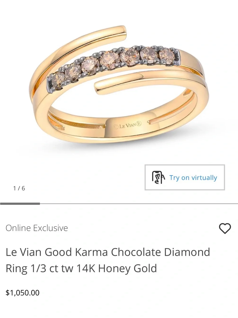 Levian Gold Split Band Ring with Natural Diamonds